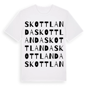 Skottlanda ordlek t-shirt – ekologisk bomull t-shirt från PinShirt