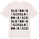 Vintage White t-shirt med Skräddaråsen ordlek t-shirt