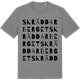 Mid Heather Gray t-shirt med Skräddarberget ordlek t-shirt