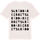 Vintage White t-shirt med Skräddarberget ordlek t-shirt