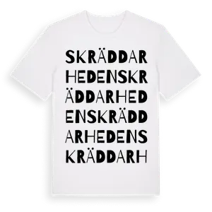 Skräddarheden ordlek t-shirt – ekologisk bomull t-shirt från Pinshirt