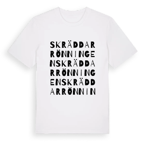 Skräddarrönningen ordlek t-shirt – ekologisk bomull t-shirt från PinShirt