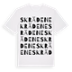 White t-shirt med Skrädene ordlek t-shirt