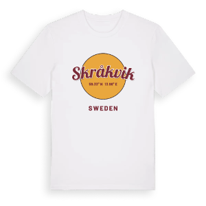 Skråkvik cirkel t-shirt – ekologisk bomull t-shirt från PinShirt