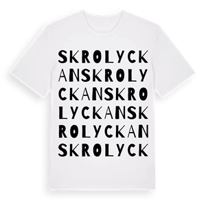 Skrolyckan ordlek t-shirt – ekologisk bomull t-shirt från PinShirt