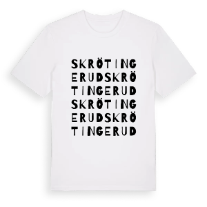 Skrötingerud ordlek t-shirt – ekologisk bomull t-shirt från PinShirt