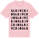 Pink Cotton t-shirt med Skruverud ordlek t-shirt