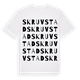 White t-shirt med Skruvstad ordlek t-shirt