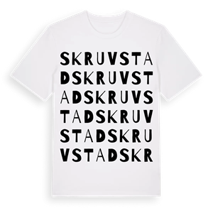 Skruvstad ordlek t-shirt – ekologisk bomull t-shirt från Pinshirt