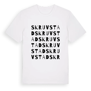Skruvstad ordlek t-shirt – ekologisk bomull t-shirt från PinShirt