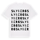 White t-shirt med Skyberg ordlek t-shirt