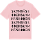 Pink Cotton t-shirt med Skymnäsboden ordlek t-shirt