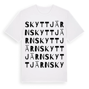 Skyttjärn ordlek t-shirt – ekologisk bomull t-shirt från PinShirt