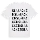 White t-shirt med Slåbacken ordlek t-shirt