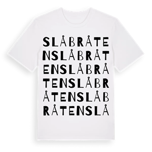 Slåbråten ordlek t-shirt – ekologisk bomull t-shirt från Pinshirt