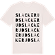 Vintage White t-shirt med Slackerud ordlek t-shirt