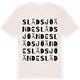 Vintage White t-shirt med Slädsjöände ordlek t-shirt