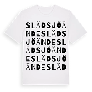 Slädsjöände ordlek t-shirt – ekologisk bomull t-shirt från PinShirt