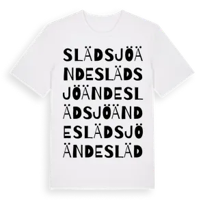 Slädsjöände ordlek t-shirt – ekologisk bomull t-shirt från Pinshirt