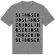 Mid Heather Gray t-shirt med Slängserud ordlek t-shirt