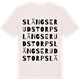 Vintage White t-shirt med Slängserudstorp ordlek t-shirt