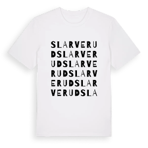Slarverud ordlek t-shirt – ekologisk bomull t-shirt från PinShirt