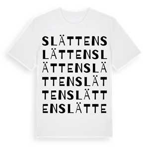Slätten ordlek t-shirt – ekologisk bomull t-shirt från PinShirt