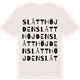 Vintage White t-shirt med Slåtthöjden ordlek t-shirt