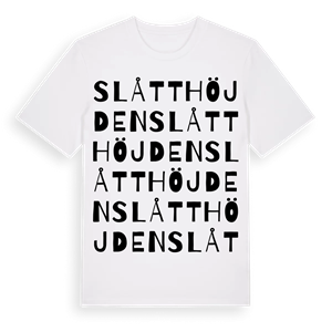 Slåtthöjden ordlek t-shirt – ekologisk bomull t-shirt från Pinshirt