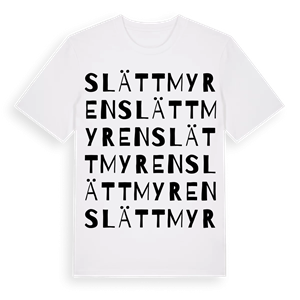 Slättmyren ordlek t-shirt – ekologisk bomull t-shirt från PinShirt