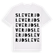 White t-shirt med Sleverud ordlek t-shirt