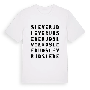 Sleverud ordlek t-shirt – ekologisk bomull t-shirt från PinShirt