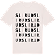 Vintage White t-shirt med Slirud ordlek t-shirt