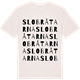 Vintage White t-shirt med Slobråtarna ordlek t-shirt