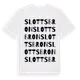 White t-shirt med Slottsbron ordlek t-shirt