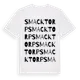 White t-shirt med Smacktorp ordlek t-shirt