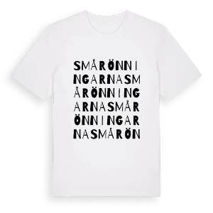 Smårönningarna ordlek t-shirt – ekologisk bomull t-shirt från PinShirt