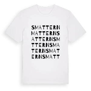 Smattern ordlek t-shirt – ekologisk bomull t-shirt från PinShirt