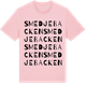Pink Cotton t-shirt med Smedjebacken ordlek t-shirt