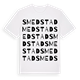 White t-shirt med Smedstad ordlek t-shirt