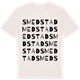 Vintage White t-shirt med Smedstad ordlek t-shirt