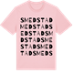 Pink Cotton t-shirt med Smedstad ordlek t-shirt