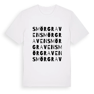 Smörgraven ordlek t-shirt – ekologisk bomull t-shirt från PinShirt
