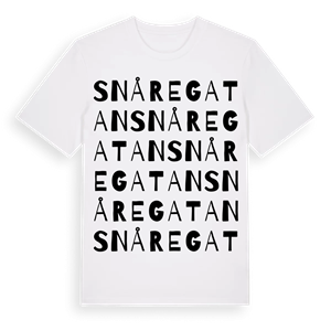 Snåregatan ordlek t-shirt – ekologisk bomull t-shirt från PinShirt