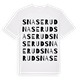 White t-shirt med Snaserud ordlek t-shirt