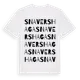 White t-shirt med Snavershaga ordlek t-shirt