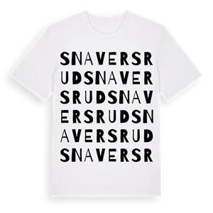 Snaversrud ordlek t-shirt – ekologisk bomull t-shirt från PinShirt