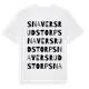 White t-shirt med Snaversrudstorp ordlek t-shirt
