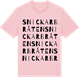Pink Cotton t-shirt med Snickarbråten ordlek t-shirt