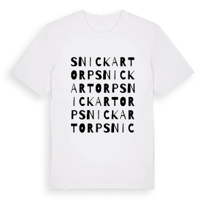 Snickartorp ordlek t-shirt – ekologisk bomull t-shirt från PinShirt